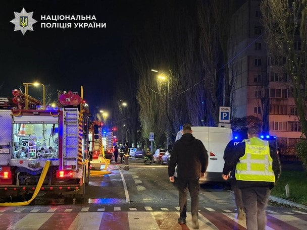 Сегодня ночью враг нанес комбинированный удар по столице. / © Национальная полиция Киева