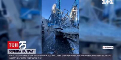 Во Львовской области трассу залило водкой во время аварии