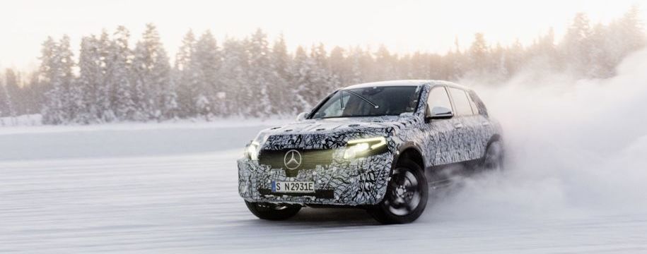 Ожидаемый электрокар от Mercedes-Benz испытали при северных морозах