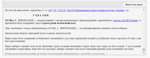 Приговор суда