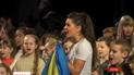 Руслана с детьми спели Гимн Украины