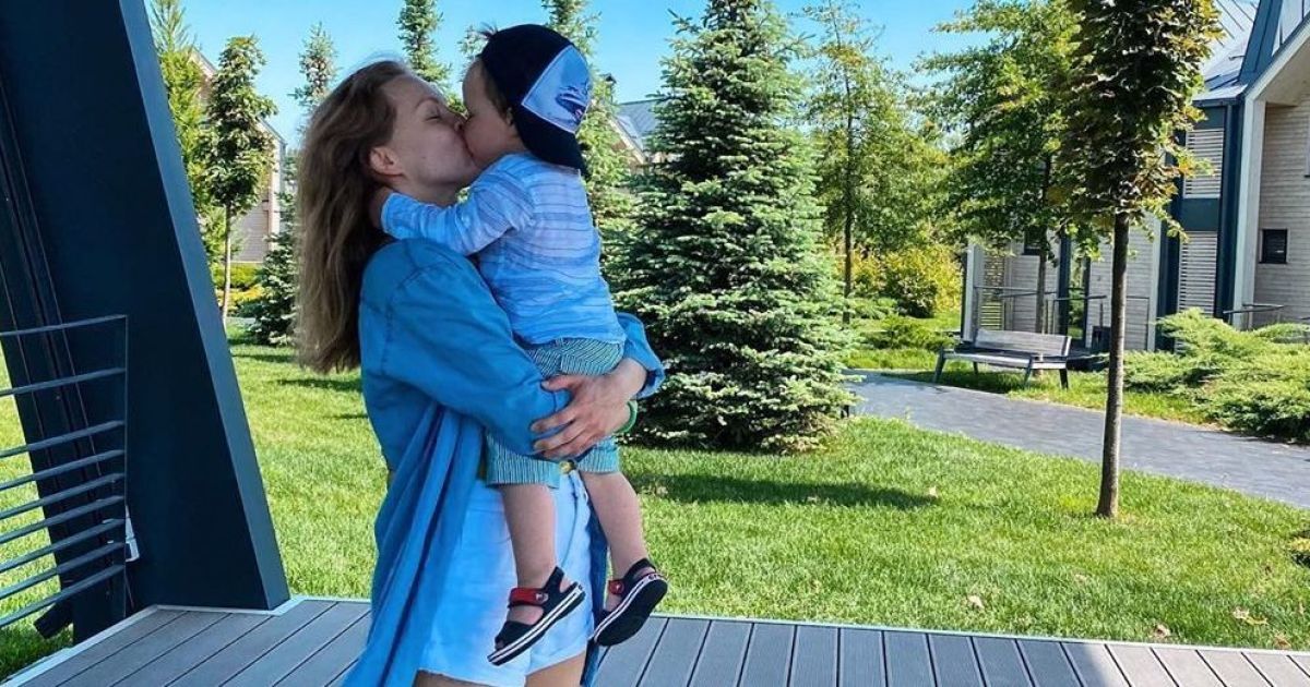 Олена Шоптенко з сином Олексієм