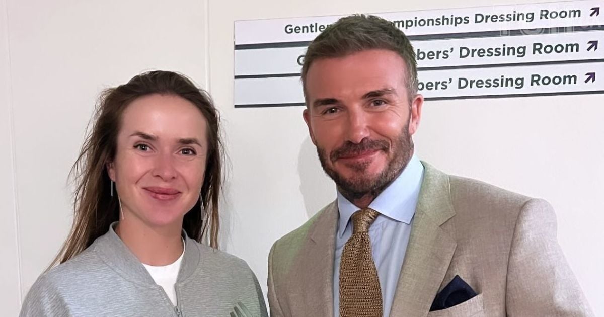 Еліна Світоліна та Девід Бекхем на Вімблдоні