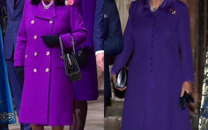 Обе в лиловых пальто: битва образов королевы Елизаветы II и герцогини Корнуольской Камиллы