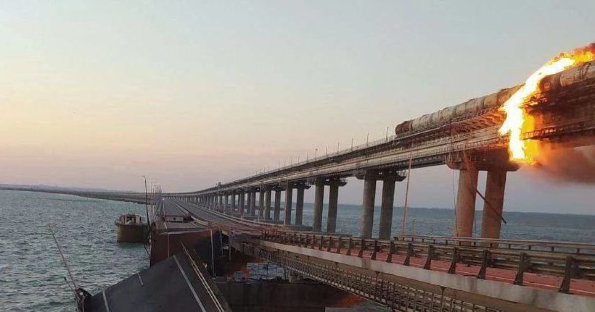 une forte explosion sur le pont de crimee ce  lon sait pont de