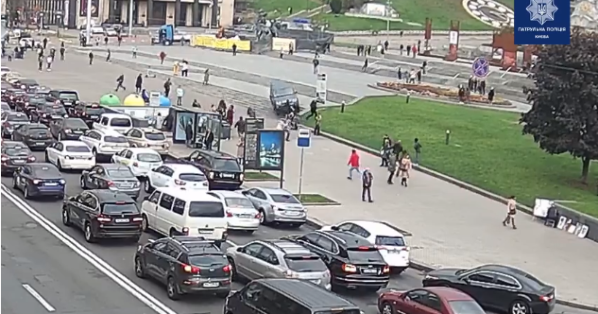 ДТП на Майдані / © Facebook / Патрульна поліція Києва
