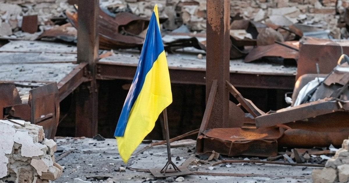 Украинский флаг на Кинбурнской косе