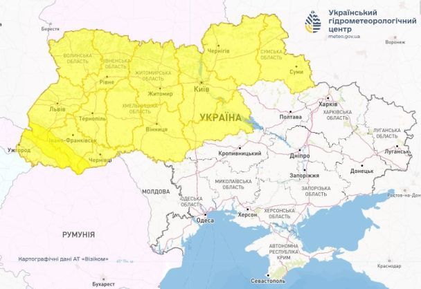Штормове попередження оголосили в Україні на середу, 3 квітня. / © Укргідрометцентр