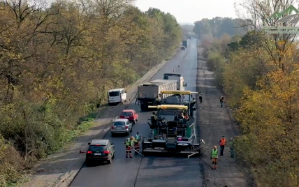 Ремонт национального шоссе Мукачево-Хуст показали на видео