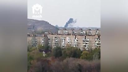 Мощная бавовна в Донецке: прилетело в район воинской части