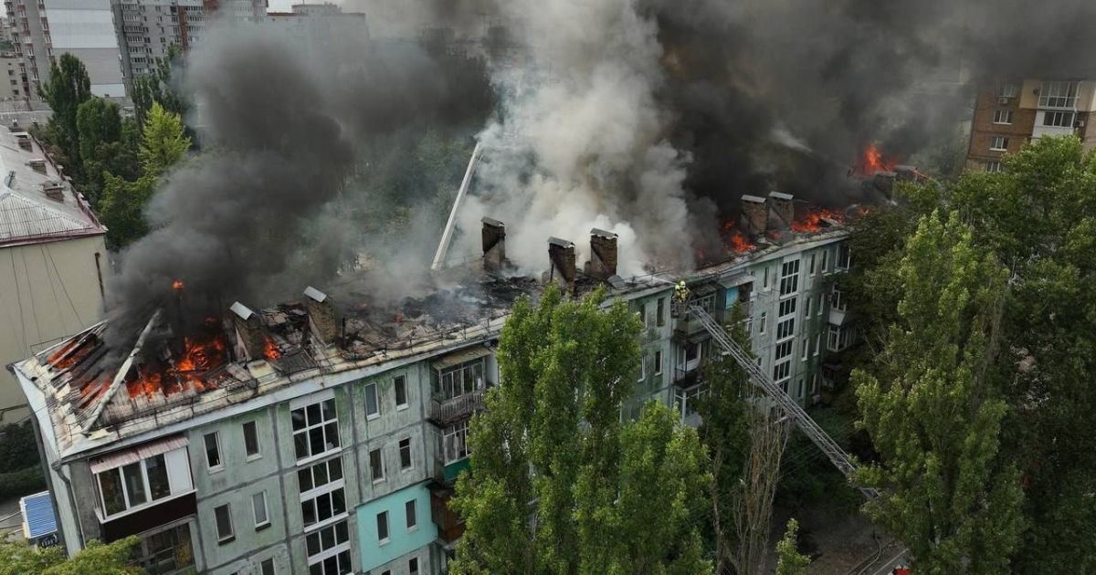Пожар на Соломенке в Киеве