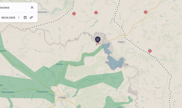 Basivka on the map / © t.me/DeepStateUA