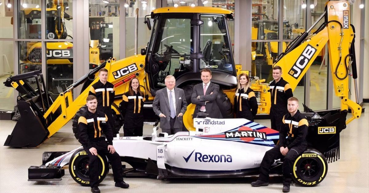 JCB стала партнером команды "Формулы-1" Williams