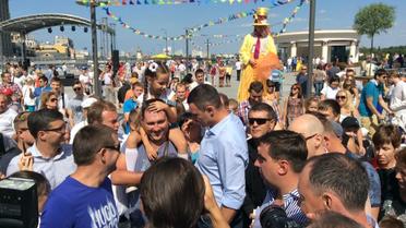 Кличко посетил новую Почтовую площадь / © facebook/Віталій Кличко