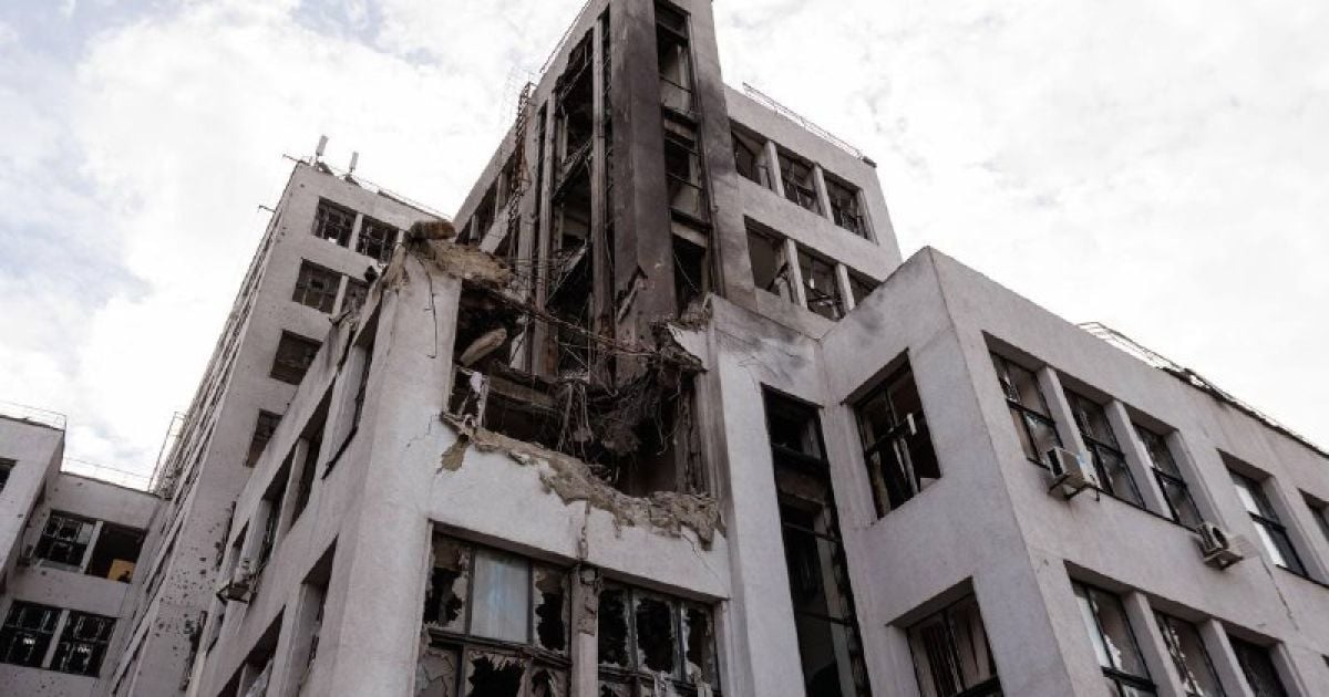 Damaged Derzhprom in Kharkiv / Photo: Oleh Synehubov