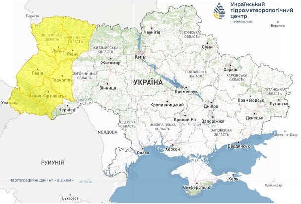 Синоптики попереджають про небезпеку в кількох областях України 16 травня / © Укргідрометцентр