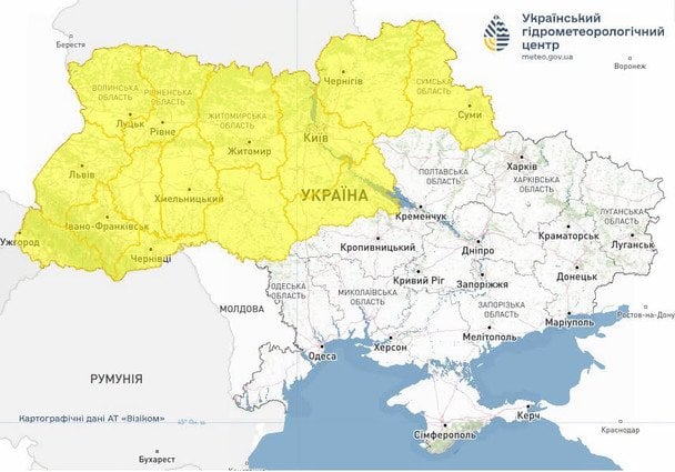Синоптики предупреждают о шквалах и граде 7 августа / © Укргидрометцентр