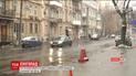 В Киеве выпал снег