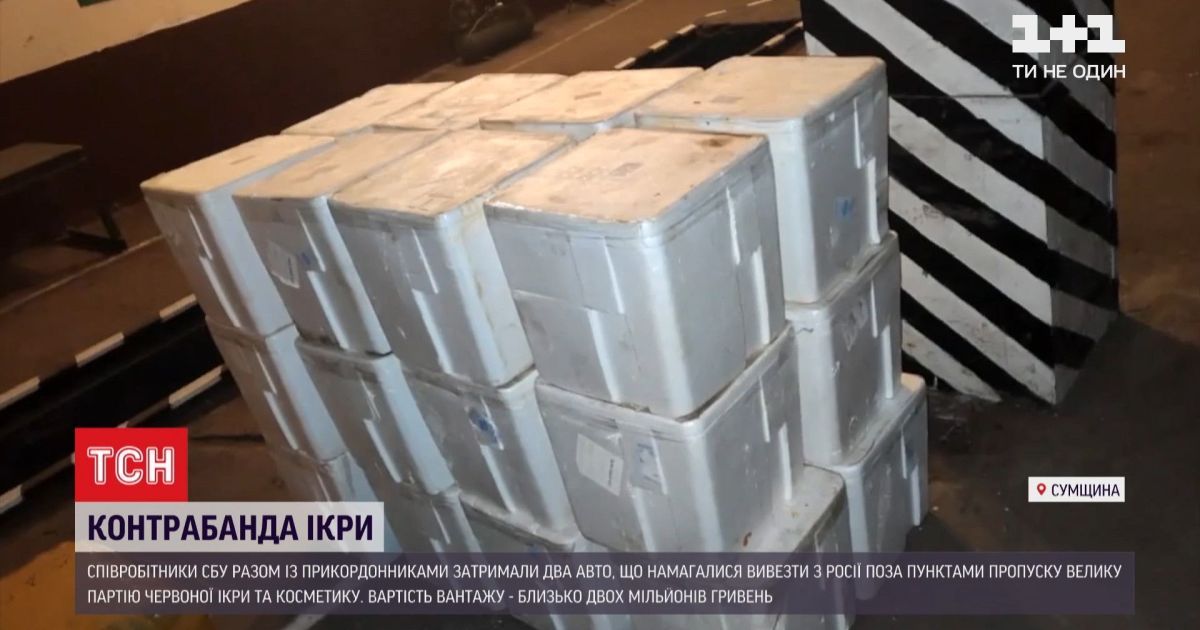 У Сумській області контрабандисти намагалися провезти ікру і косметику на 2 мільйони