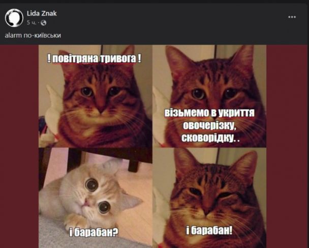 Меми про укриття в Києві / Скриншот