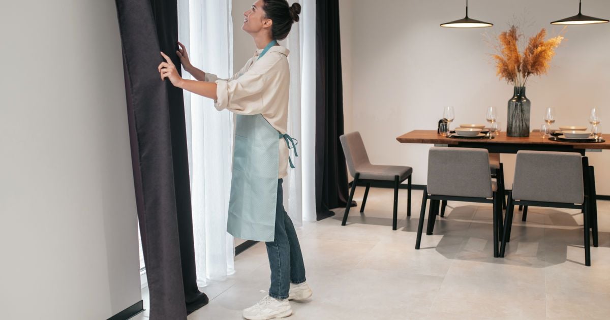 Як почистити штори без прання