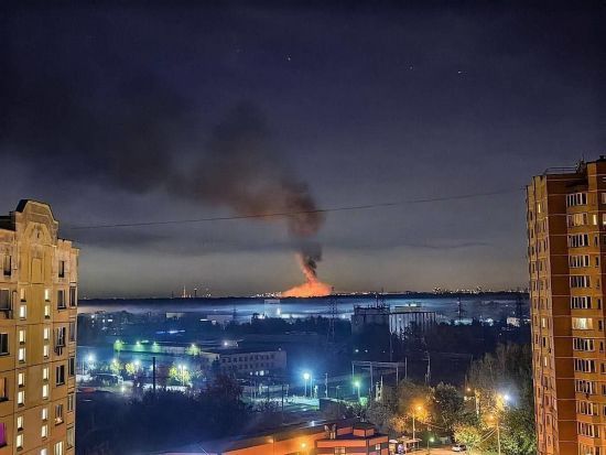 В Московской области масштабный пожар в районе военного аэродрома