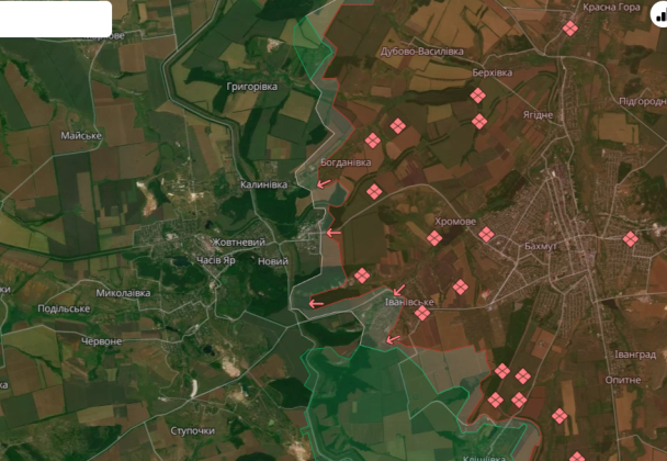 Наступ РФ на Часів Яр / © Deepstatemap