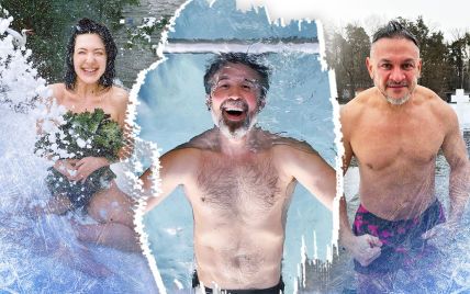 Крещение 2022: Хименес-Браво впервые нырнул в прорубь, а Бабкина позировала голышом в снегу