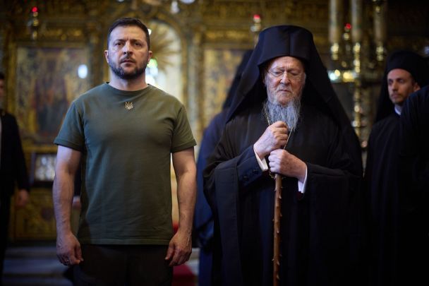 Владимир Зеленский встретился с Патриархом Варфоломеем в Стамбуле, в соборе Святого Георгия. / © Владимир Зеленский