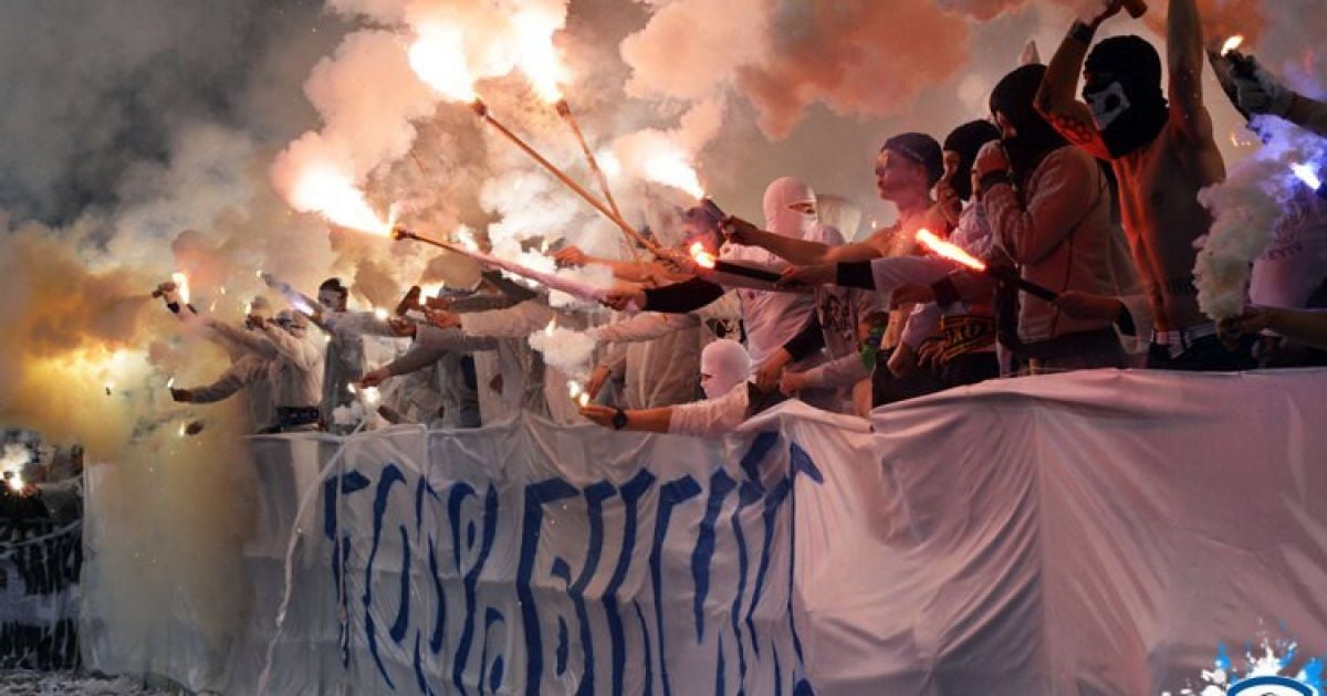 Белая шиза на матче Динамо - Шахтер / © wbc.kiev.ua