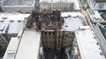 Київ, пожежа у будівлі_4 / © УНІАН