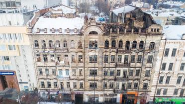 Київ, пожежа у будівлі_8 / © УНІАН