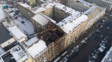 Київ, пожежа у будівлі_1 / © УНІАН