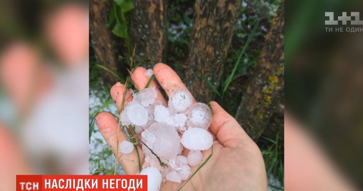 На Волині випав град розміром з горіх: урожай знищено
