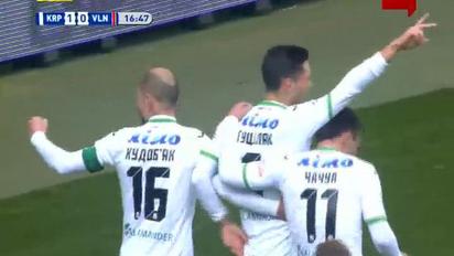 Карпаты - Волынь - 1:0. Видео гола Гуцуляка