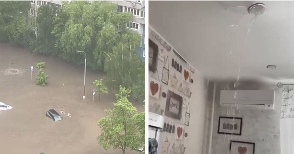 Ливень в Москве 13 июня/Коллаж: ТСН.ua