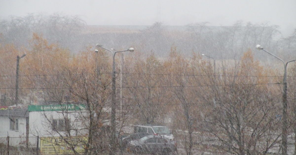 У Запоріжжі пішов перший сніг / © ТСН.ua