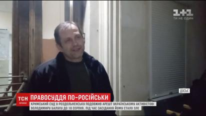 Суд анексованого Криму подовжив тримання за ґратами українському патріоту Володимиру Балуху