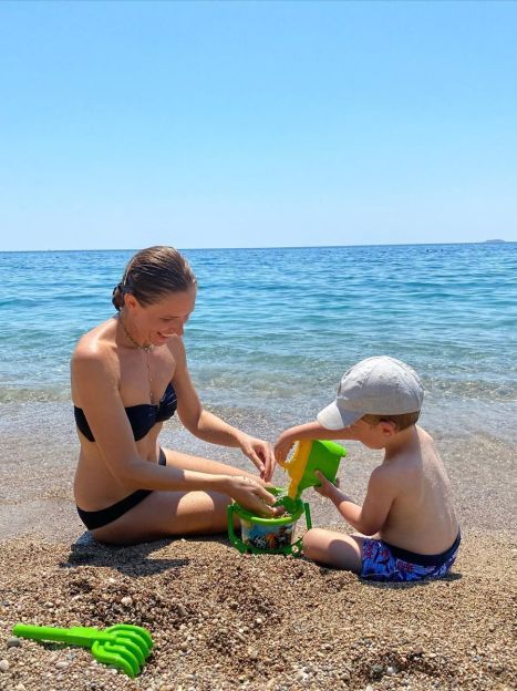 Катя Осадча з сином / © Instagram Каті Осадчої