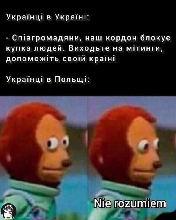 Мем про українців у Польщі / Зображення з Facebook-сторінки Олександра Рудоманова