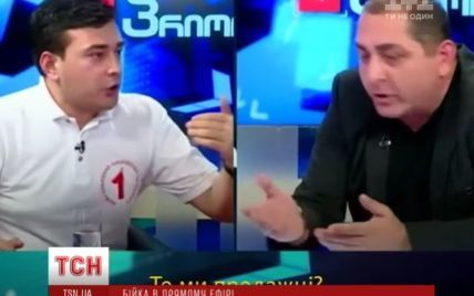 "Горячие" грузинские политики подрались во время дебатов в прямом эфире