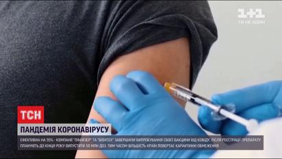 Компанії "Pfizer" та "BioNTech" завершили випробування своєї вакцини від коронавірусу