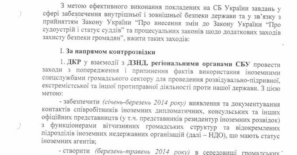 Документы СБУ