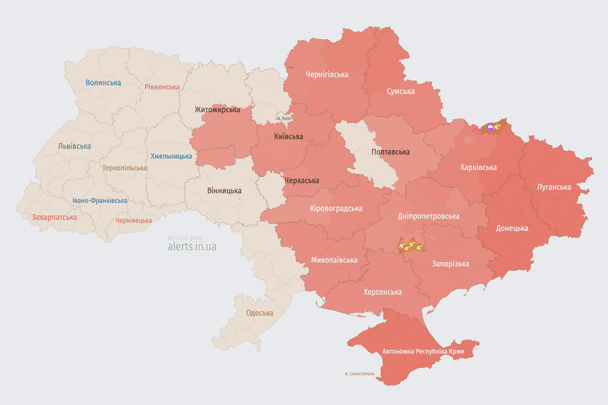 Ворог атакує Україну БпЛА: напрямок руху