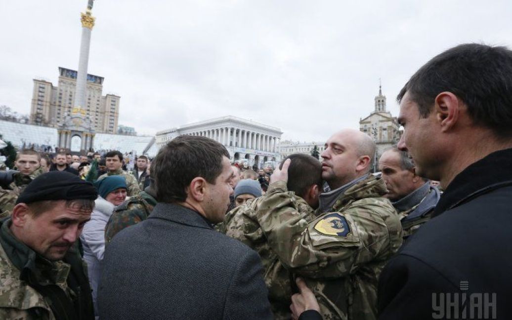 На Майдане Независимости попрощались с мужественными бойцами "Айдара". / © УНІАН