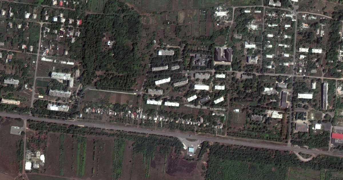 Бахмут 1 августа. Фото: Twitter Maxar Technologies.