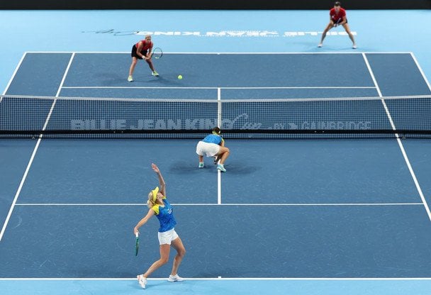 Українські тенісистки Людмила Кіченок та Ангеліна Калініна. Фото ФТУ / World Tennis