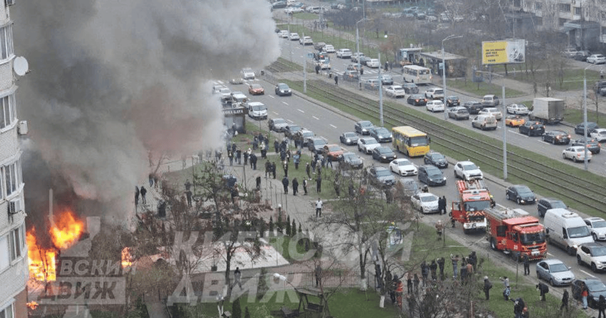 У Києві згоріло кафе