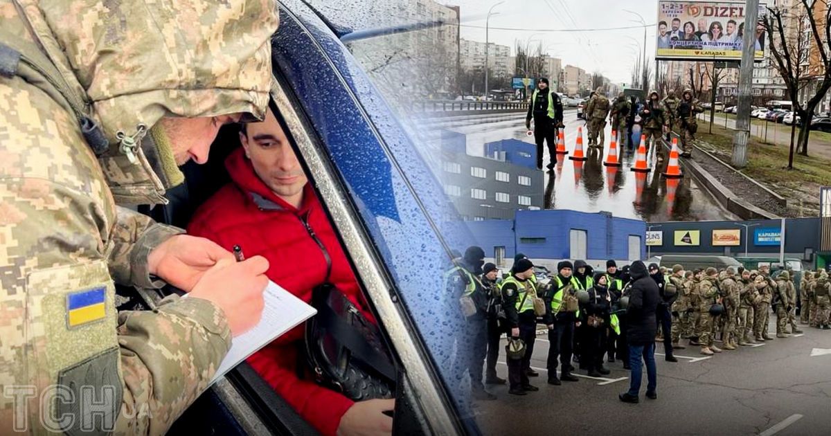Блокпосты в Киеве/коллаж ТСН.ua