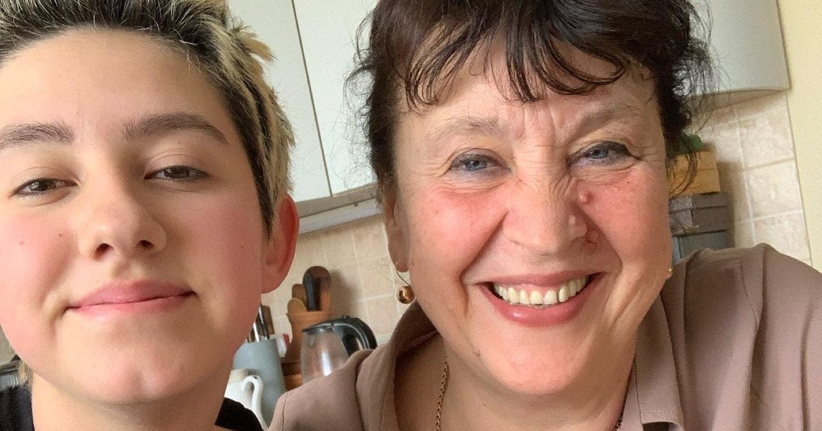 Наталія Фаліон з онукою